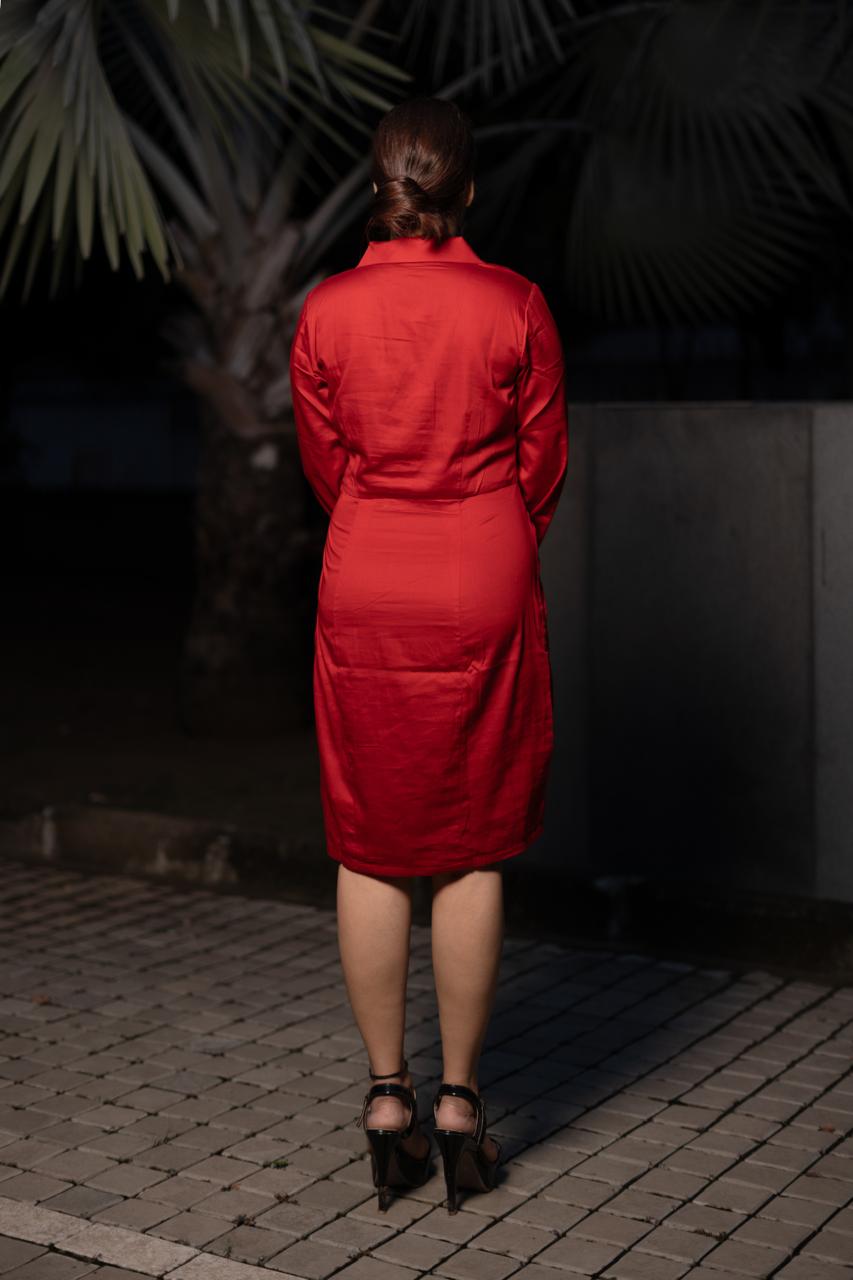 Red Bold Blossom Dress