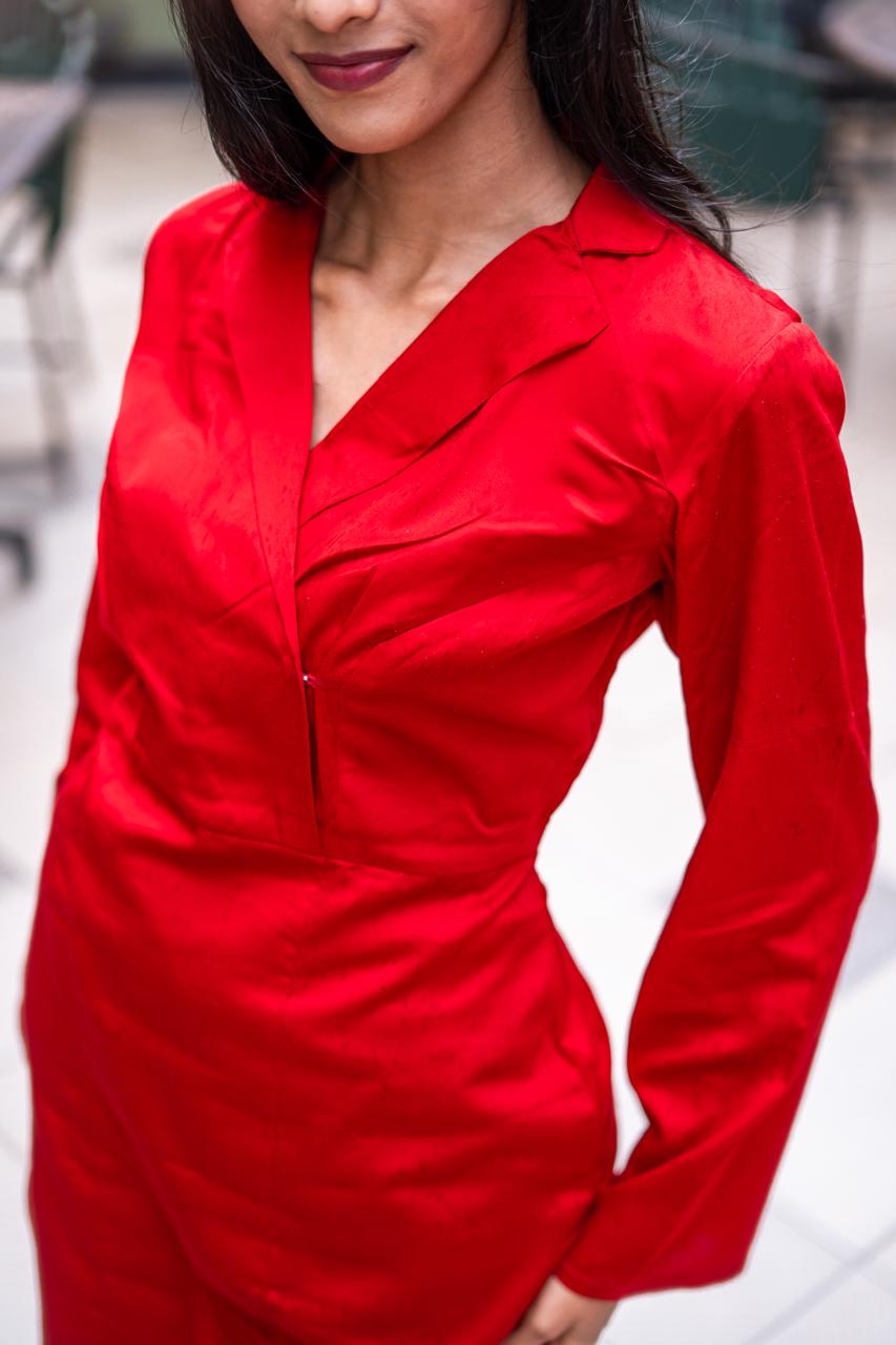 Red Bold Blossom Dress