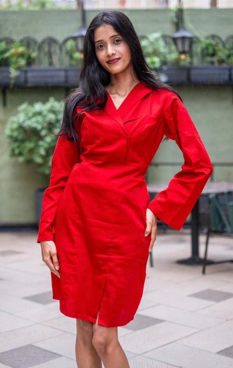 Red Bold Blossom Dress