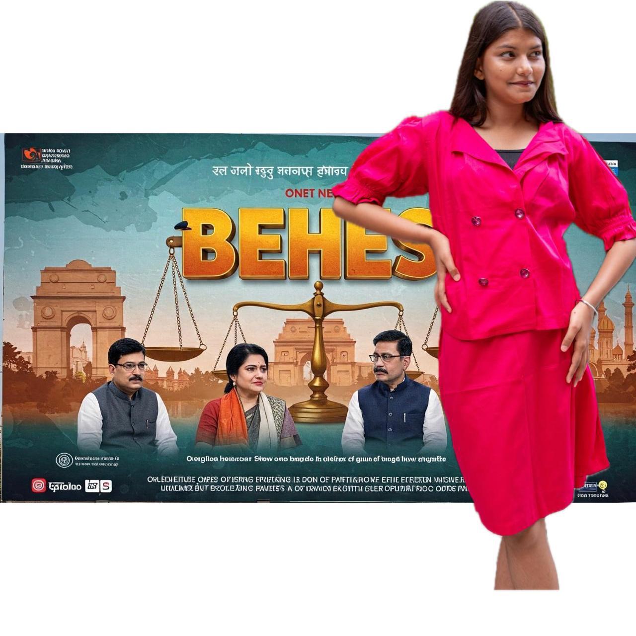 Vintage Inspired Magenta Puff Sleeve Co-ord set