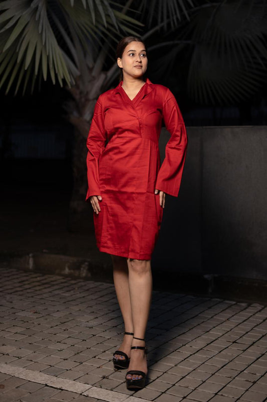 Red Bold Blossom Dress