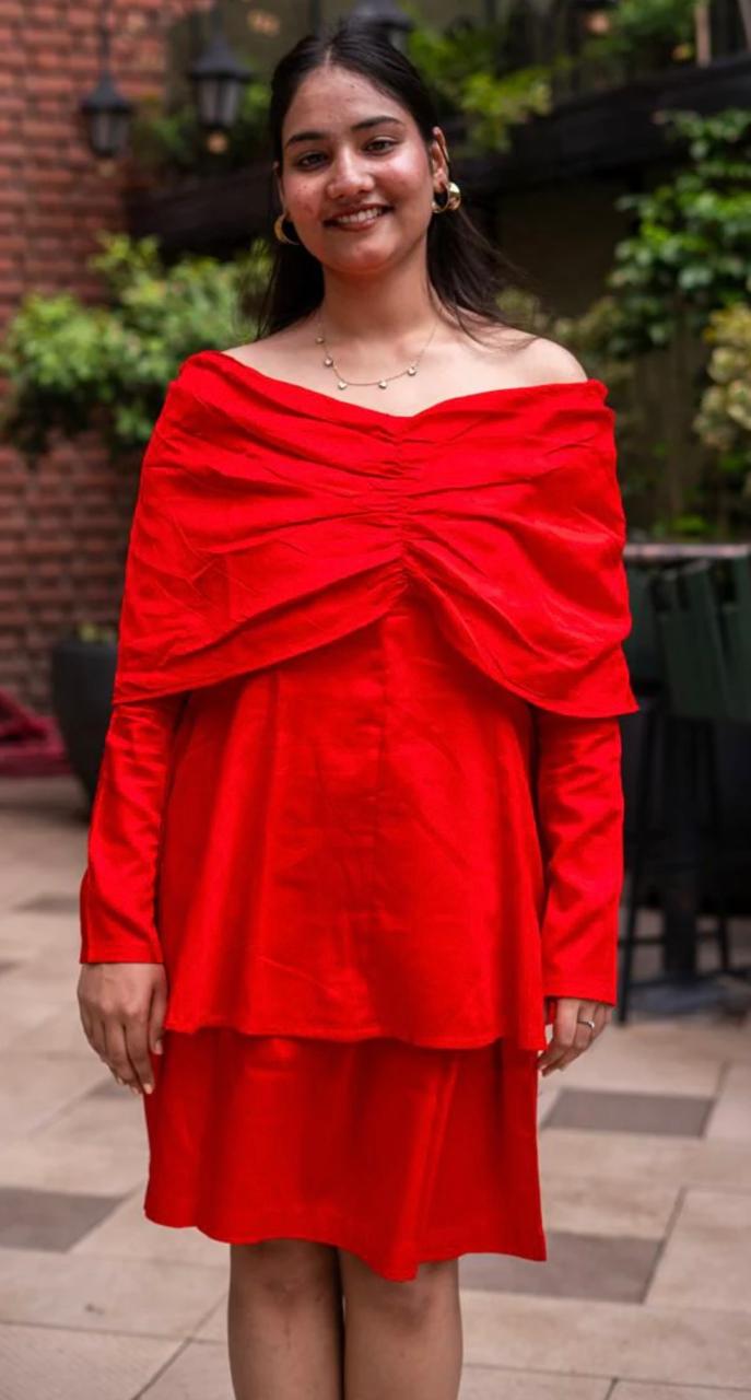 That Red "Graceful Ascent" Suit