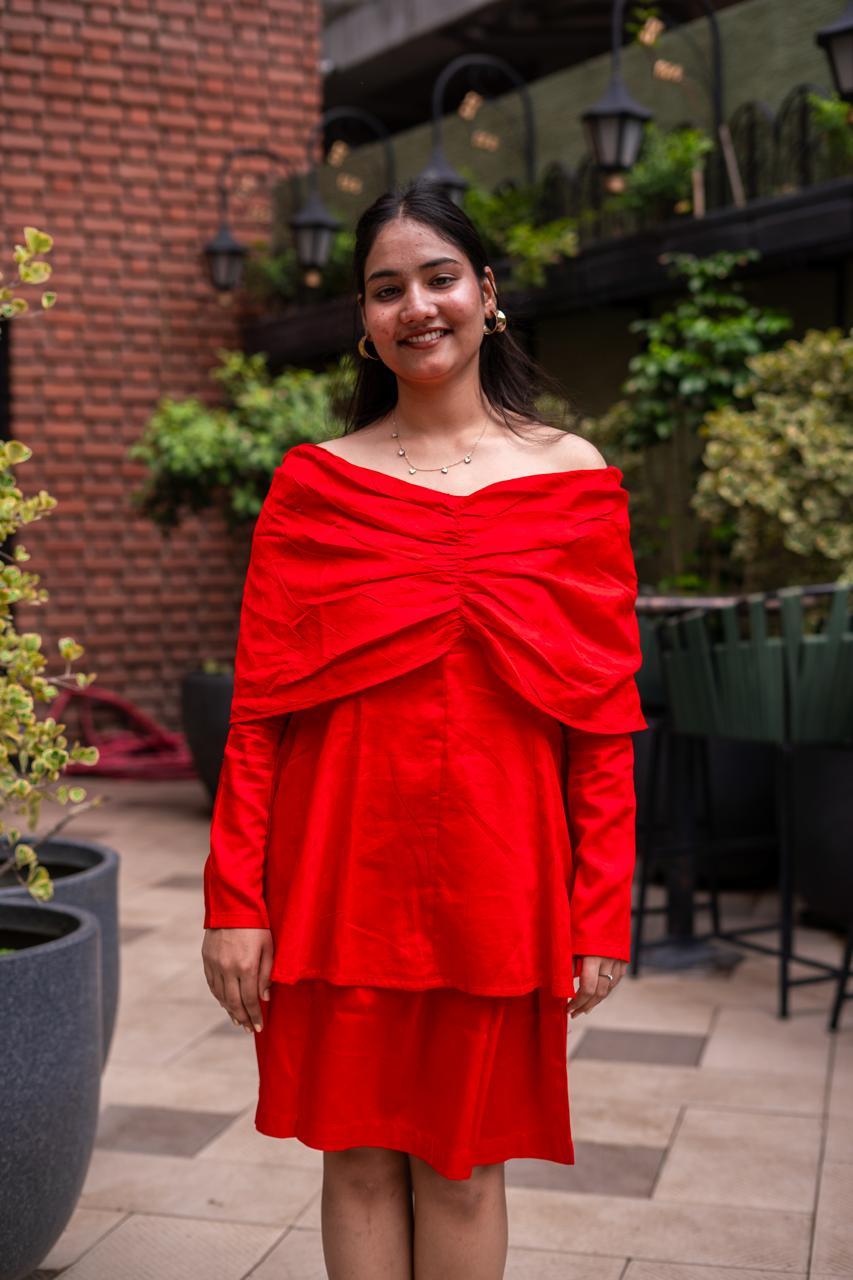 That Red "Graceful Ascent" Suit